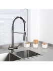 GAPPO Смеситель для кухни с подключением к фильтру Gappo G4398-69 оружейная сталь
