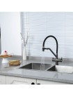 GAPPO Смеситель для кухни с подключением к фильтру G4398-89 оружейная сталь