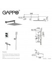 Душевая система с термостатом встраиваемая GAPPO G7107-40 хром
