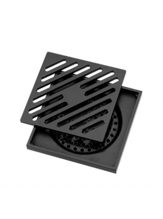 Трап для душа чёрный латунный Koer FD10-100x100-180-Black KR3414 Трап для душа чёрный латунный Koer FD10-100x100-180-Black KR3414