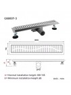GAPPO G88007-3 Трап для душа 80 см с комбинированным затвором