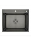 Кухонная мойка чёрная Gappo GS6050-6 нержавейка 600*500 мм 