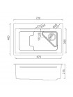 Кухонная мойка чёрная Gappo GS7246-6 нержавейка 720*460 мм 