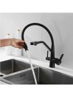 Wezer Смеситель для кухни чёрный с краном для питьевой воды INX4A-08-BLACK