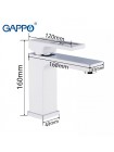 Змішувач для умивальника білий хром GAPPO G1017-8