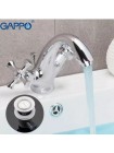 Змішувач для умивальника двовентильний GAPPO G1042 хром