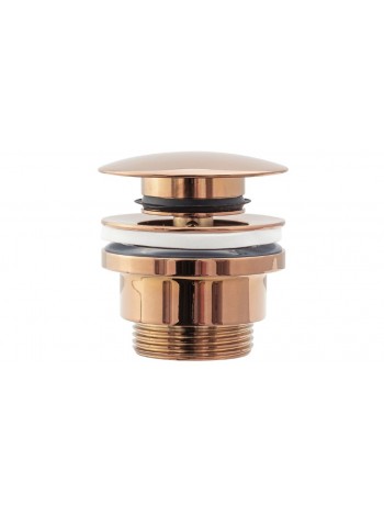 Донный клапан для раковины Rea Rose Gold клик-клакk без перелива REA-A533A