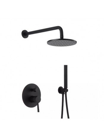 Встроенная Душевая система тропический душ Wezer EKO17B-01-BLACK из нержавеющей стали