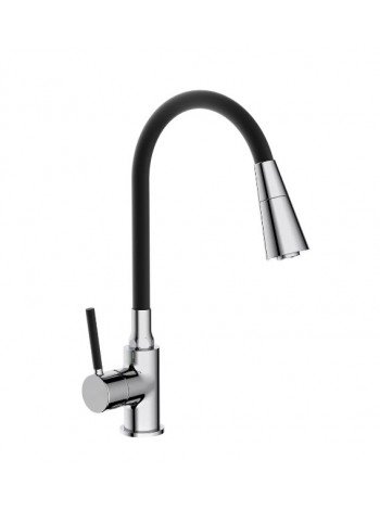 Кухонный смеситель с гибким изливом и двумя режимами Frap F4044 