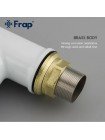 Змішувач для кухні білий з гнучким виливом Frap F4049