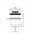Донный клапан для умывальника нажимной 1 1/4" черный Frap F62-7