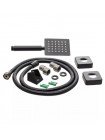 Смеситель для ванной с душем чёрный Wezer PRO7-02-BLACK