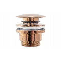 Донный клапан для раковины Rea Rose Gold клик-клакk без перелива REA-A533A