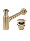Сифон для умывальника Rea с пробкой клик-клакk brushed gold REA-A8586