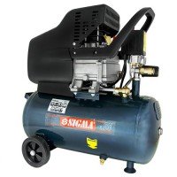 Компресор однопоршневою прямоприводний, 1.7кВт, 25л, 220л / хв, Sigma 853125z