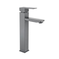 Змішувач для умивальника чорний металік Wezer PRO11-02-GUNGREY