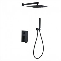 Душевая система скрытого монтажа чёрная Wezer PRO17B-02-BLACK