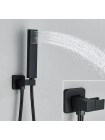 Вбудована Душова система тропічний душ Wezer PRO17B-02-BLACK із нержавіючої сталі чорна