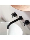 Смеситель для умывальника встраиваемый WEZER VAL10-10-BLACK двухвентильный