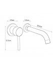 Смеситель для умывальника встраиваемый WEZER EKO10A-01 на 2 отверстия