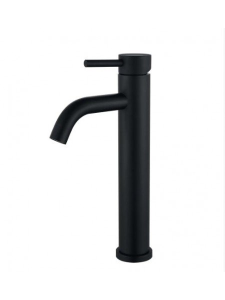 Смеситель для умывальника высокий чёрный Wezer EKO11C-01-BLACK