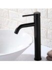 Высокий Смеситель для умывальника чёрный Wezer EKO11C-01-BLACK