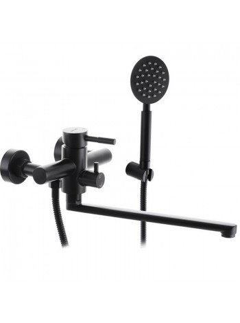 Смеситель для ванны чёрный из нержавеющей стали Wezer EKO7-01-BLACK