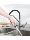 Кухонный смеситель с краном для фильтра Frap F4374-1 чёрный хром