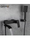 GAPPO Смеситель в ванную с душем  чёрный Jakob G3207-6 латунь