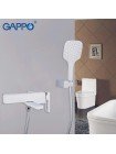 GAPPO Змішувач у ванну з душем білий хром G3217-8