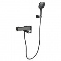 Смеситель в ванную с душем Gappo G3217-9 оружейная сталь