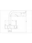 Gappo G43752-21 - Смеситель кухонный под фильтр оружейная сталь