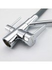 Смеситель Gappo для кухни на две воды с гибким изливом G4398-17 серый хром