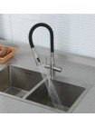 Гнучкий Кран на кухню з підключенням фільтра Gappo G4399-65 чорний сатин