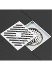Koer FD10-100x100-180 KR3413 Душовий трап квадратний латунний хром 100*100 мм