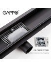 GAPPO G87007-36 Душовий трап чорний 70*700 мм з нержавіючої сталі