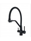 Wezer Смеситель для кухни чёрный с краном для питьевой воды INX4A-08-BLACK