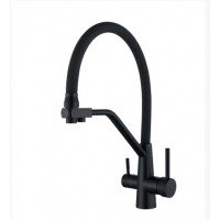Кухонный смеситель чёрный под фильтр Wezer INX4A-08-BLACK