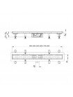 Трап для душа 70 см из нержавеющей стали и пластика ITAL IT13-FT01/700
