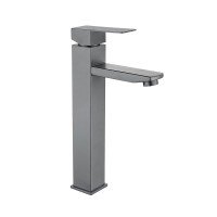 Змішувач для умивальника чорний металік Wezer PRO11-02-GUNGREY