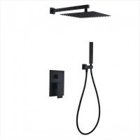 Душова система прихованого монтажу чорна Wezer PRO17B-02-BLACK
