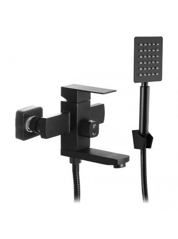 Смеситель для ванной коротким изливом Wezer PRO3-02-BLACK-чёрный