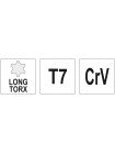 Ключ TORX Г-образный Т7 х 16 х 71 мм Yato YT-05491