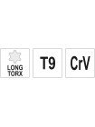 Ключ TORX Г-подібний Т9 х 16 х 80 мм Yato YT-05493