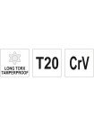 Ключ TORX SECURITY Г-подібний Т20 x 19 х 95 мм Yato YT-05516
