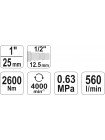 Гайковерт пневматичний ударний 1 2600 Нм Yato YT-0959
