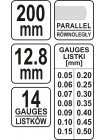Щупи вимірювальні 200 мм 14 шт.0,05-0,5 мм Yato YT-7223