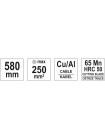 Длинные ручные кабелерезы 580 мм Yato YT-18611