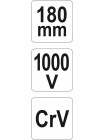 Бокорізи 180 мм VDE Yato YT-21159