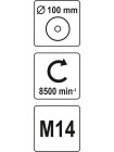 Щітка-крацовка 100 мм Yato YT-4769
